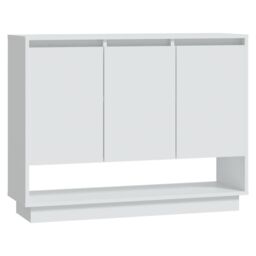 Berkfield Home Sideboard White 97x31x75 cm Engineered Wood - Size: 97 x 31 x 75 cm - thumbnail 2