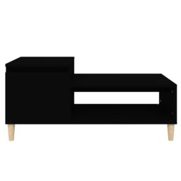 Berkfield Home Coffee Table Black 100x50x45 cm Engineered Wood - Size: 100 x 50 x 45 cm - thumbnail 5