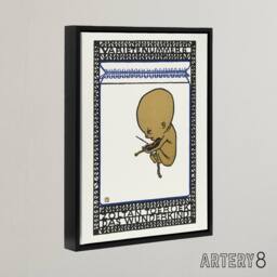 "Artery8 Zoltan Toeroek Violin Child Prodigy Jung Framed Canvas Wall Art Print in White - Size: W12"" x H16""" - thumbnail 2