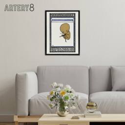 "Artery8 Zoltan Toeroek Violin Child Prodigy Jung Framed Canvas Wall Art Print in White - Size: W12"" x H16""" - thumbnail 3