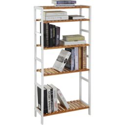 SONGMICS Bamboo 5 Tier Storage Shelf for Bathroom or Living Room in Natural - thumbnail 7
