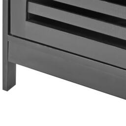 Wyld and Coco Bamboo Washbasin Black Modern Freestanding Bathroom Storage W60cm - thumbnail 7