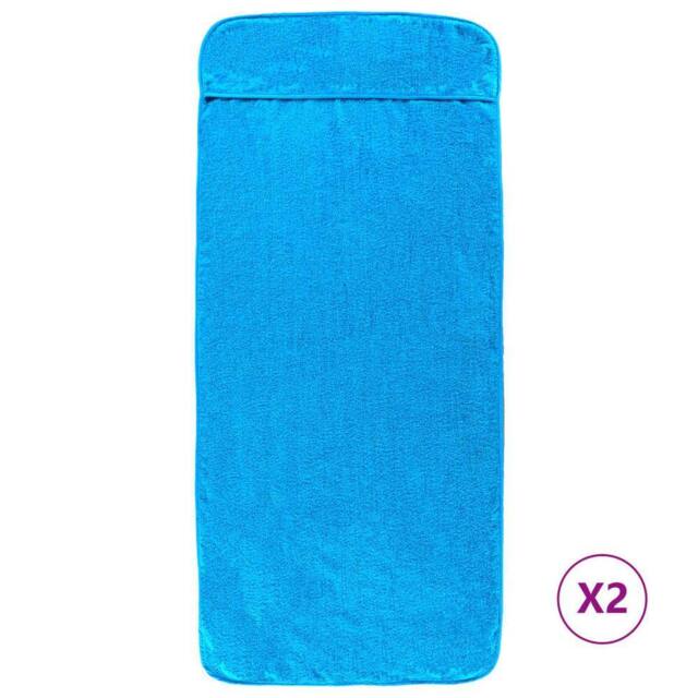 Berkfield Home Beach Towels 2 pcs Turquoise 60x135 cm Fabric 400 GSM - image 1