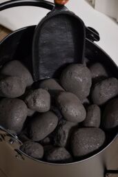 Dibor Fireplace Black Coal, Log & Kindling Bucket with Companion Set - thumbnail 4