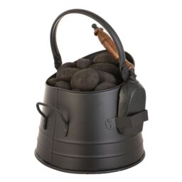 Dibor Fireplace Black Coal, Log & Kindling Bucket with Companion Set - thumbnail 2