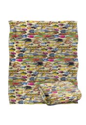 JQ Licensing Fishing Lures Pattern 2 Silky Touch Super Soft Throw Blanket 152 X 127 cm in White - thumbnail 2