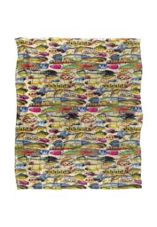 JQ Licensing Fishing Lures Pattern 2 Silky Touch Super Soft Throw Blanket 152 X 127 cm in White - thumbnail 1