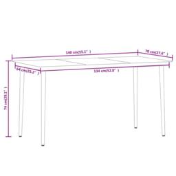 Berkfield Home Decorative 5 Piece Garden Dining Set Black - thumbnail 8
