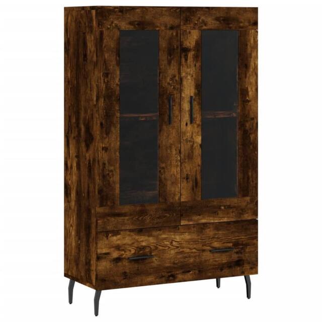 Berkfield Home Highboard Smoked Oak 69.5x31x115 cm Engineered Wood in Brown - image 1