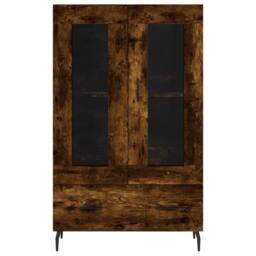 Berkfield Home Highboard Smoked Oak 69.5x31x115 cm Engineered Wood in Brown - thumbnail 6