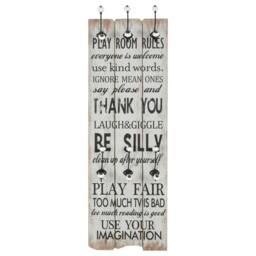 Berkfield Home Wall-mounted Coat Rack with 6 Hooks 120x40 cm THANK YOU - thumbnail 1