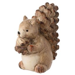 Country Living Autumn Harvest Wood Effect Resin Squirrel - Small in Brown - thumbnail 4