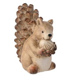 Country Living Autumn Harvest Wood Effect Resin Squirrel - Small in Brown - thumbnail 3
