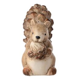 Country Living Autumn Harvest Wood Effect Resin Squirrel - Small in Brown - thumbnail 1