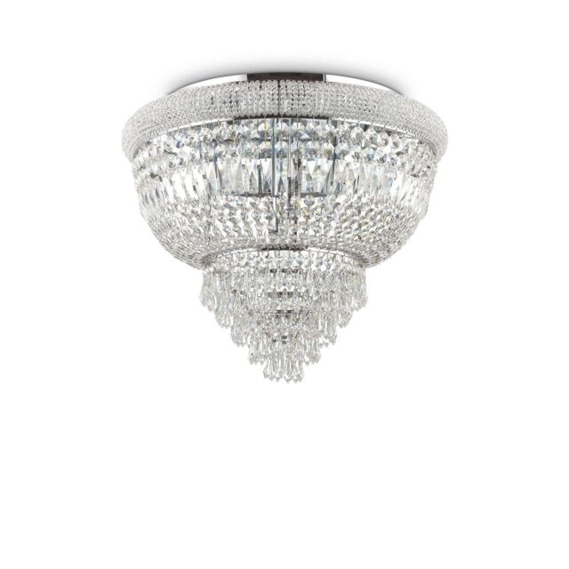 Netlighting Dubai 6 Light Ceiling Light Chandelier Chrome E14 in Grey - image 1