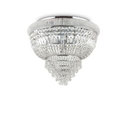 Netlighting Dubai 6 Light Ceiling Light Chandelier Chrome E14 in Grey - thumbnail 1