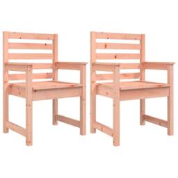 Berkfield Home Garden Chairs 2 pcs 60x48x91cm Solid Wood Douglas in Brown - Size: 60 x 48 x 91 cm - thumbnail 1