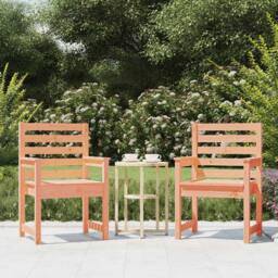 Berkfield Home Garden Chairs 2 pcs 60x48x91cm Solid Wood Douglas in Brown - Size: 60 x 48 x 91 cm - thumbnail 2