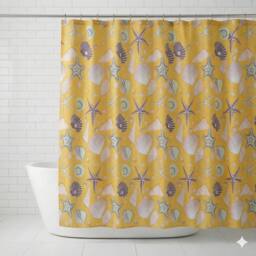NESTLUNE SHOWER CURTAIN 100% POLYESTER FABRIC MODERN