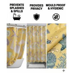 NESTLUNE SHOWER CURTAIN 100% POLYESTER FABRIC MODERN - thumbnail 5