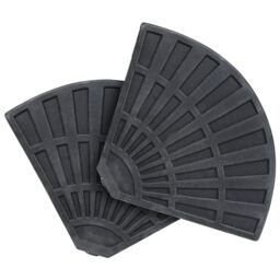 Charles Bentley Patio Banana Hanging Cantilever Umbrella Parasol Base Weights Stand -2 Segments in Black - thumbnail 5