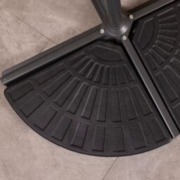 Charles Bentley Patio Banana Hanging Cantilever Umbrella Parasol Base Weights Stand -2 Segments in Black - thumbnail 4