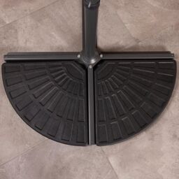 Charles Bentley Patio Banana Hanging Cantilever Umbrella Parasol Base Weights Stand -2 Segments in Black - thumbnail 2