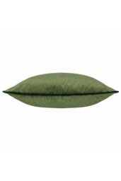 Paoletti Torto Mottled Velvet Contrast Piped Cushion in Green - Size: 50 cm x 50 cm - thumbnail 2