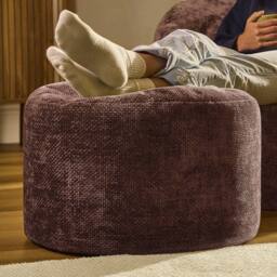 icon Milano Woven Chenille Footstool in Burgundy - thumbnail 2