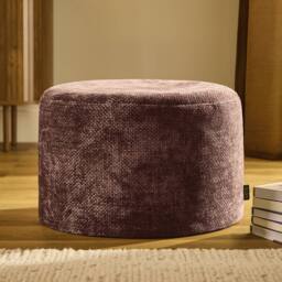 icon Milano Woven Chenille Footstool in Burgundy - thumbnail 1
