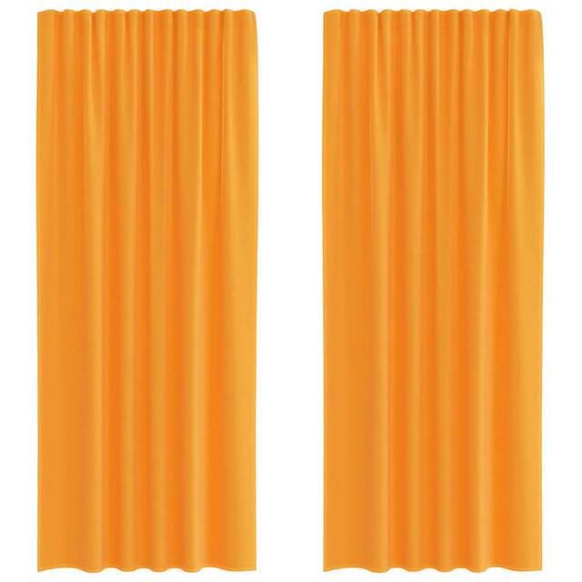 Berkfield Home Voile Curtains with Rod Pockets 2 pcs Orange - image 1
