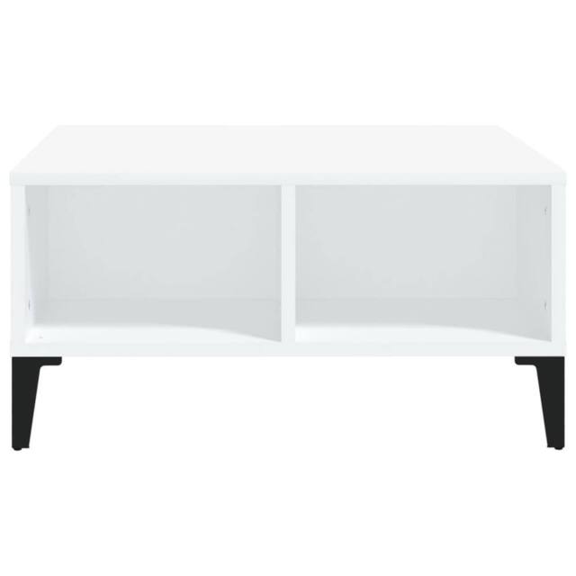 Berkfield Home Modern Coffee Table White 60x60x30 cm Engineered Wood - Size: 60 x 60 x 30 cm - image 1
