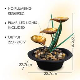 SPETLEK Water Feature Tabletop Indoor LED in Brown - thumbnail 2