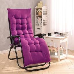 KORVIXA Purple Garden Outdoor Recliner Chair Seat Pad - Size: 100 cm × 150 cm - thumbnail 3