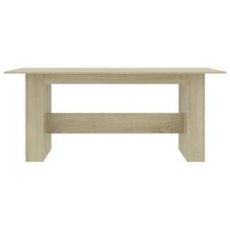 Berkfield Home Dining Table Sonoma Oak 180x90x76 cm Engineered Wood in Light Oak - Size: 180 x 90 x 76 cm - thumbnail 4