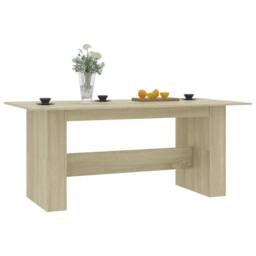 Berkfield Home Dining Table Sonoma Oak 180x90x76 cm Engineered Wood in Light Oak - Size: 180 x 90 x 76 cm - thumbnail 3