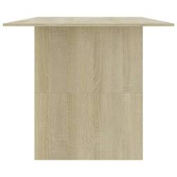 Berkfield Home Dining Table Sonoma Oak 180x90x76 cm Engineered Wood in Light Oak - Size: 180 x 90 x 76 cm - thumbnail 5