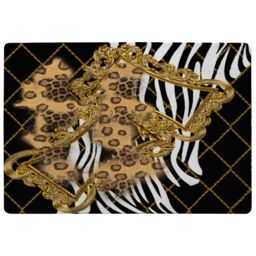 Benjamin Tate Design Zebra & Baroque Rug in Natural - Size: Large - thumbnail 1