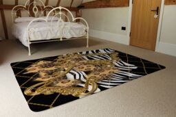 Benjamin Tate Design Zebra & Baroque Rug in Natural - Size: Large - thumbnail 3