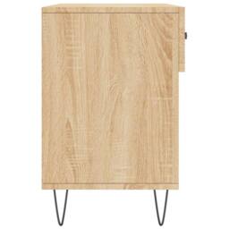 Berkfield Home Shoe Bench Sonoma Oak 102x35x55 cm Engineered Wood in Brown - Size: 102 x 35 x 55 cm - thumbnail 7