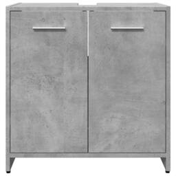 Berkfield Home Comfortable Bathroom Sink Cabinet Concrete Grey 60x33x60 cm Engin - Size: 60 x 33 x 60 cm - thumbnail 5