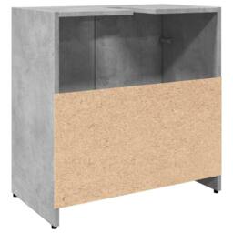 Berkfield Home Comfortable Bathroom Sink Cabinet Concrete Grey 60x33x60 cm Engin - Size: 60 x 33 x 60 cm - thumbnail 8