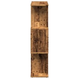 Berkfield Home Room Divider Bookcase 3-Tier Old Wood 70x24x97 cm Engineered Wood in Brown - Size: 70 x 24 x 97 cm - thumbnail 6