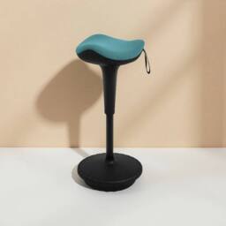 EONLION Blue Standing Office Stool Ergonomic in Teal - Size: 100 cm