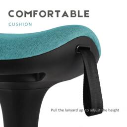 EONLION Blue Standing Office Stool Ergonomic in Teal - Size: 100 cm - thumbnail 5