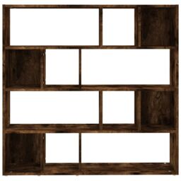 Berkfield Home Book Cabinet/Room Divider Smoked Oak 105x24x102 cm in Brown - Size: 105 x 24 x 102 cm - thumbnail 5