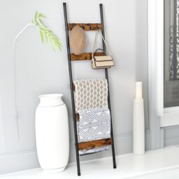 Rafaelo Mobilia Tower Ladder Shelf in Brown - thumbnail 4
