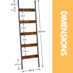 Rafaelo Mobilia Tower Ladder Shelf in Brown - thumbnail 6