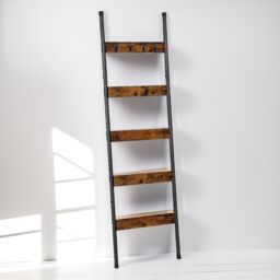 Rafaelo Mobilia Tower Ladder Shelf in Brown - thumbnail 3