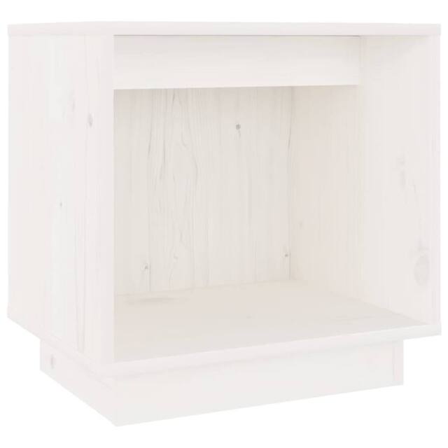 Berkfield Home Bedside Cabinet White 40x30x40 cm Solid Wood Pine - Size: 40 x 30 x 40 cm - image 1